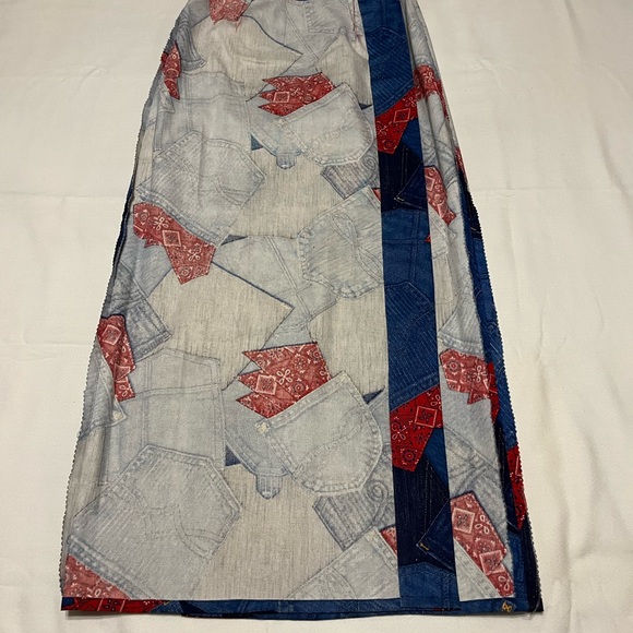 Long maxi pencil wrap skirt. Hand crafted for Red Bird Closet. - Picture 6 of 6